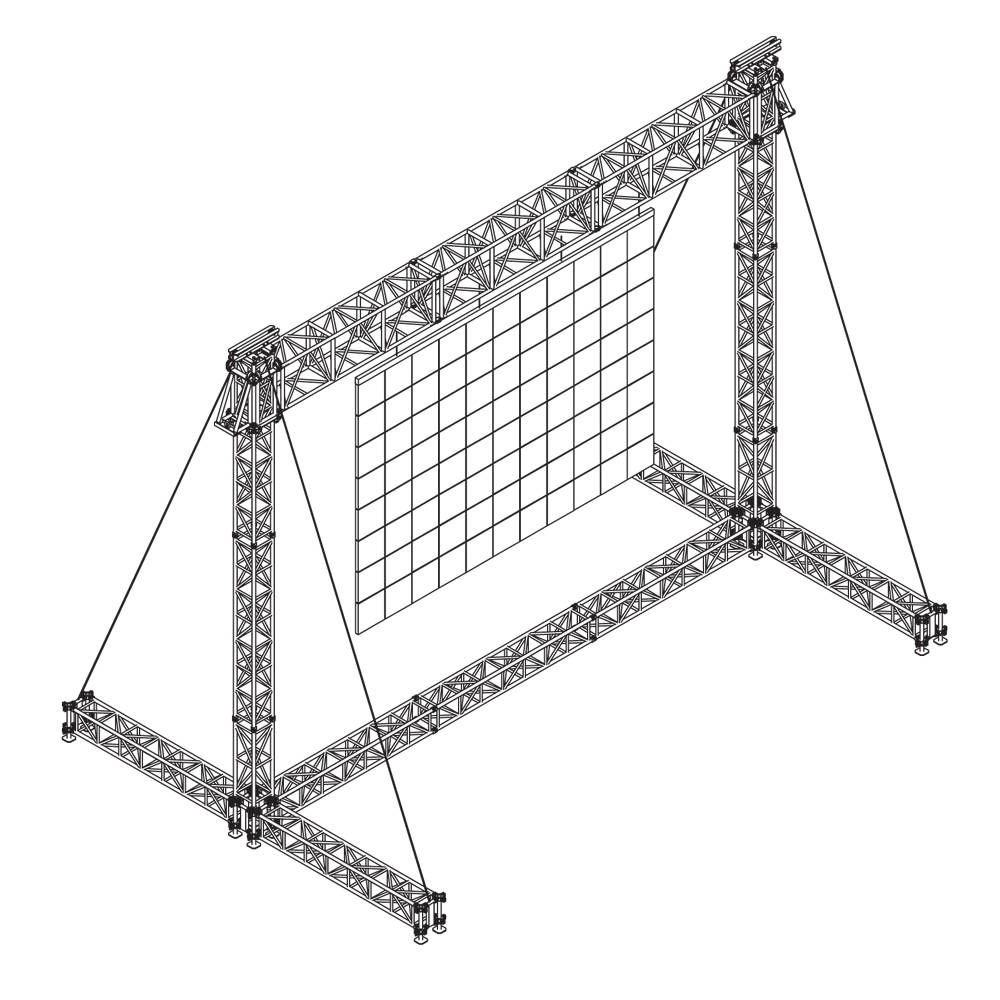 S9-H7-L2.900 - Per Schermi fino a un carico max di 2.900kg