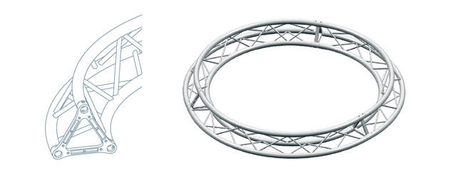 T - Traliccio triangolare vertice alto