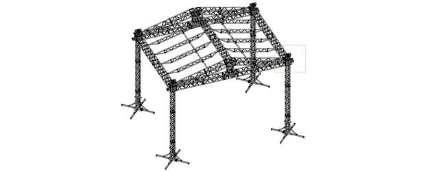 Copertura a Doppia Falda 8x6m